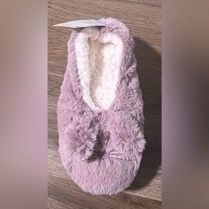 New With Tags Cozy Critter Bunny Faux Fur Cozies Slippers